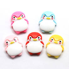 20/100 pçs bonito dos desenhos animados resina pinguim cabochão plana volta mini resina pinguim para cabelo arco centro scrapbooking animais encantos 2024 - compre barato