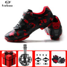 Tiebao обувь для велоспорта для мужчин sapatilha ciclismo mtb add педаль SPD набор самоблокирующийся велосипед для верховой езды горный велосипед кроссовки суперзвезды 2024 - купить недорого