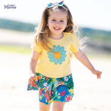 Little Maven 2021 New Summer Baby Girls Clothes Cotton Flower Dot Print Vestiods Toddler Dresses for Kids 2-7 Years S0909 2024 - buy cheap