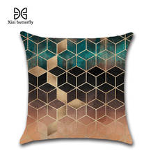 45x45cm Gradient Marble Cushion Cover Geometric Irregular Pillowcase Cotton Linen Home Decoration Sofa Chair Throw Pillow Case 2024 - buy cheap