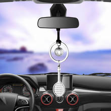 Car Pendant Racket Tennis Ball Auto Ornaments Interior Rear View Mirror Decoration Hanging Decor Car Accessories Hot Car-Styling 2024 - buy cheap