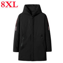 Плюс 10XL 8XL 6XL брендовая зимняя хлопковая стеганая куртка, Мужская длинная куртка, мужские толстые толстовки, парка, пальто, Мужская стеганая зимняя куртка, пальто 2024 - купить недорого