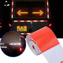 5cm*3m Decorative Red White Reflective Tape Reflect Stickers Trailer Reflector Caution Safety Warning Tape Motorcycle Sticker 2024 - buy cheap
