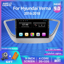 2Din Android 9.0 Rádio Do Carro Para Hyundai Verna 2016-2018 Unidade de Cabeça Do Carro Navegação Multimídia Player De Vídeo Wi-fi Estéreo dvd Player 2024 - compre barato