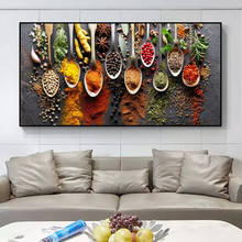 Spoon Grains Spices Posters and Prints on Canvas Restaurant Wall Decor Scandinavian Wall Art Pictures for Kitchen Room Decor 2024 - buy cheap