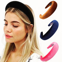 Solid Spong Headbands For Women Girls Padded Cotton/Satin/Velvet Hairbands Hair Hoop Bezel Hair Accessories Non-slip Hairbands 2024 - buy cheap