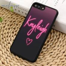 maifengge PERSONALISED NEON GLOW CUSTOM NAME INITIALS phone Case cover For iPhone 5s 6S 7 8 Plus 11 12 13 Pro X XR XS max Shell 2024 - buy cheap