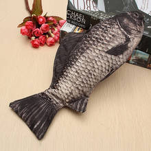 Carp Pen Bag Realistic Fish Shape Make-up Pouch Pen Pencil Case With Zipper Makeup Pouch Creative Gift Storage Bag Funny Handbag 2024 - buy cheap