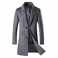 Abrigo de lana de doble cara para hombre, abrigo grueso de Cachemira con forro desmontable, color caqui/gris, Otoño e Invierno 2024 - compra barato