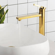 Gold Rotatable Bathroom Basin Faucet Brushed Gold/Black Cold Hot Water Mixer Tap Single Hole Single Handle Deck Mounted 2024 - buy cheap