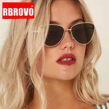 RBROVO 2021 Cateye Retro Sunglasses Women Luxury Brand Sunglasses Women Vintage Glasses For Women Mirror Oculos De Sol Gafas 2024 - buy cheap