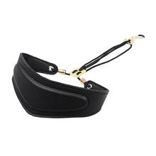 Adjustable Saxophone PU Leather Shoulder Neck Strap for Sax Players, Black 2024 - buy cheap