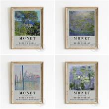 Póster del Museo de exhibiciones de Claude Monet, pintura en lienzo del Gran Canal, impresiones artísticas de Bordighera, decoración del hogar con paisaje de lirios de agua 2024 - compra barato