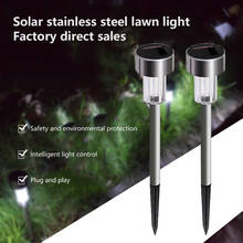 Lâmpada do gramado solar de aço inoxidável ip65 à prova dsmall água pequeno tubo lâmpada para paisagem ao ar livre quintal iluminação luz da noite lâmpada jardim 2024 - compre barato