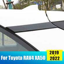 ABS Carbon Fiber Exterior Rear Window C Pillar Decorate Cover For Toyota RAV4 2019 2020 2021 2022 RAV 4 XA50 Car Accessories 2024 - buy cheap