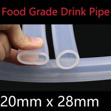 Tubo de silicone flexível para bebidas, 20*28 tubos de silicone com identificação, 20mm od, 28mm, grau alimentar, resistência à temperatura, não tóxico, transparente 2024 - compre barato