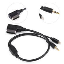 Carro universal ami mdi mmi para 3.5mm mp3 cabo de áudio conector adaptador auxiliar cabo para audi a3 a8 q5 para vw para iphone 5 6 2024 - compre barato