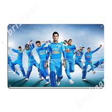 Indian Cricket Team Metal Signs pub Custom Wall Plaque Mural Tin sign Posters 2024 - buy cheap