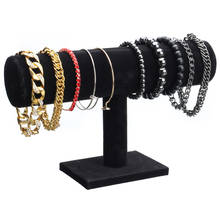 Black Velvet T Bar Display Stand  For Bracelet Chain Necklace Women Men Watch Holder Rack Fashion Jewelry Organizer Display 2024 - buy cheap
