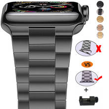 Correa de Metal de acero inoxidable para Apple Watch, pulsera de eslabones para IWatch Series 6 SE 5 4 44mm 40mm, bandas 3 38mm 42mm 2024 - compra barato