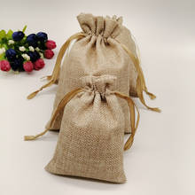 5 шт. шелковая лента джутовый мешок на завязках сумка маленькие ювелирные сумки Сумка для упаковки ювелирных изделий дисплей Свадебные Рождественские подарочные сумки 2023 - купить недорого