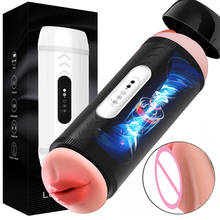 Male Masturbator Cup Vibrator Vagina Real Pussy For Men Deep Throat Pussy Mouth Double Masturbation Oral Sex Toys Sex Products 2024 - buy cheap