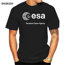 Футболка Esa мужская с Европейским космическим агентством, хлопковая тенниска на лунном космосе, Vega, hube, Iss, черная, летняя брендовая футболка, европейский размер