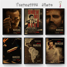 New Season Narcos TV  Kraft Paper Poster Retro Wall art crafts sticker Living Room Paint Bar Cafe Home Decorative Painting 2024 - buy cheap