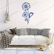 Vinyl Wall Decal Home Decor Art Mural Wallpaper Wall Stickers Dandelion Flower Heart Symbol Romantic Love CX1663 2024 - buy cheap