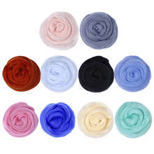 Agulha de lã giratória artesanal, agulha em feltro de 10 cores 100g com flores de animais, brinquedo para artesanato faça você mesmo 2024 - compre barato