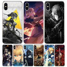 Anime fate zero stay noite sabre capa de telefone para iphone 11 12 13 pro max 6x8 6s 7 plus xs + xr 5S se arte personalizado coque 2024 - compre barato