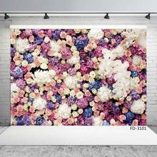 Фон для фотосъемки с цветами всех видов цветов на свадебных стенах, цветочный фон для студийной фотосъемки для детского душа 2024 - купить недорого