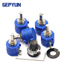 1PCS 3590S Precision Multiturn Potentiometer 10 Ring Adjustable Resistor + 1PCS Turns Counting Dial Rotary 6.35mm Knob Gepyun 2024 - buy cheap