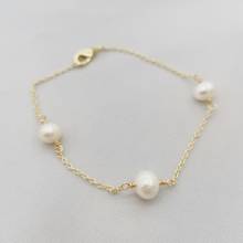 14K Gold Filled Bracelet Handmade Pearl Jewelry Natural Freshwater Pearl Bracelet Boho Charms Vintage Pulsera Mujer For Women 2024 - buy cheap