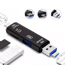 Leitor de cartões usb 2.0 tipo c para sd, adaptador micro sd tf para laptop, acessórios otg, leitor de cartão de memória inteligente 2024 - compre barato