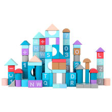 Детские игрушки 108 шт./компл. геометрическая форма составное здание блоки деревянные игрушки Ранние развивающие игрушки для детей подарок на день рождения 2024 - купить недорого