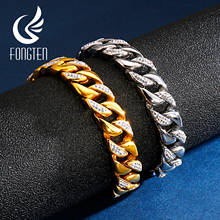 Fongten Vintage Cuban Link Chain Bracelet Men Stainless Steel Punk Bracelets Jewelry 2024 - buy cheap