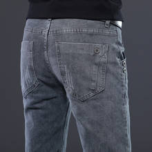 Pantalones vaqueros clásicos para hombre, Jeans ajustados de diseñador de moda, informales, de alta calidad, color negro, Otoño, 2020 2024 - compra barato