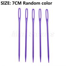 5Pcs/Lot Colorful Plastic Stitchery Needles 7cm Long Large Eye Darning Needles Wool Children Sewing Embroidery Tapestry Needles 2024 - buy cheap