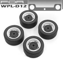 For WPL D12 RC Truck Car 4pcs/set Nylon Wheel Rim with Tires 3D Printing Upgrade Parts RC Car Tires 2024 - buy cheap