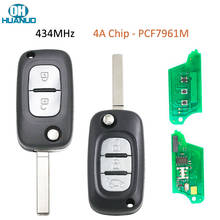 2/3 кнопочный дистанционный ключ брелок 434 МГц PCF7961M 4A чип для Renault Symbol Megane 3 Captur Kadjar 2013-2017 2024 - купить недорого