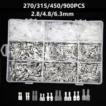 Terminais de crimpagem isolados, 270/315/450 peças de 900/2.8/4.8mm, para fios elétricos, conectores de terminais de crimpagem sortidos 2024 - compre barato