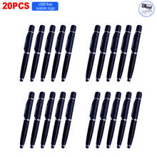 20pcs/lot free logo pen shape Usb metal flash drive 4Gb 8Gb 16Gb Pen Drive 32Gb 64Gb 128gb usb 2.0 flash menory stick pendrive 2024 - buy cheap