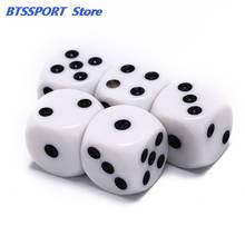 10mm/16mm Drinking Dice Acrylic White Round Corner Hexahedron Dice Club Party Table Playing Games RPG Dice Set 5/6Pcs/Lot 2024 - buy cheap
