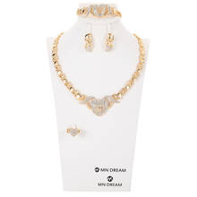 HOTsale African Wedding Jewelry Dubai Gold Color Jewelry Sets Romantic Color Design Jewelry Sets Necklace Drop Shipping 2024 - buy cheap