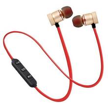 Беспроводные Bluetooth наушники Металлические Магнитные стерео басовые наушники с микрофоном для iphone samsung s6 s8 xiaomi как xt11 2024 - купить недорого