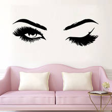 Pegatinas de pared con ojos encantadores, calcomanías de papel impermeable de vinilo para decoración de sala de belleza, póster, Mural, pegatinas de pared 2024 - compra barato