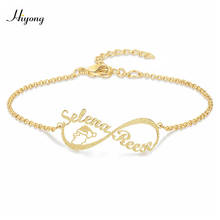 Personalized Name Bracelet Customized Ankle Bracelet for Women Girls Infinity Letter Pendant Bracelets Any Names Custom Jewelry 2024 - buy cheap
