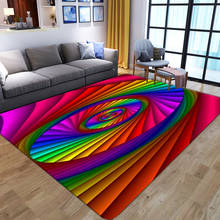 Alfombra de franela suave y moderna para el hogar, tapete con estampado 3D de estilo nórdico para decoración de salón, sala de estar y dormitorio 2024 - compra barato