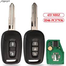 Jingyuqin пульт дистанционного управления автомобильный ключ 433 МГц ID46 PCF7936 для Chevrolet Captiva Opel Antara 2/3 кнопки авто без ключа Fob 2024 - купить недорого